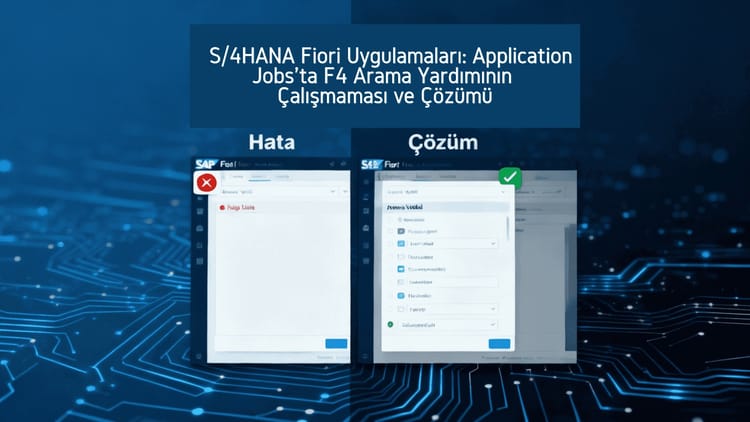 S/4HANA Fiori Uygulamaları: Application Jobs'ta F4 Arama Yardımının Çalışmaması ve Çözümü
